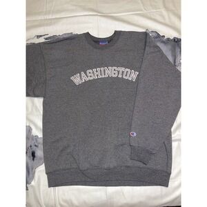 Champion‎ Washington Crewneck Sweatshirt Mens XL Charcoal Gray Graphic Pullover